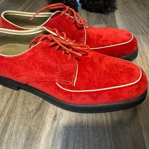 Red Suede Hush Puppies